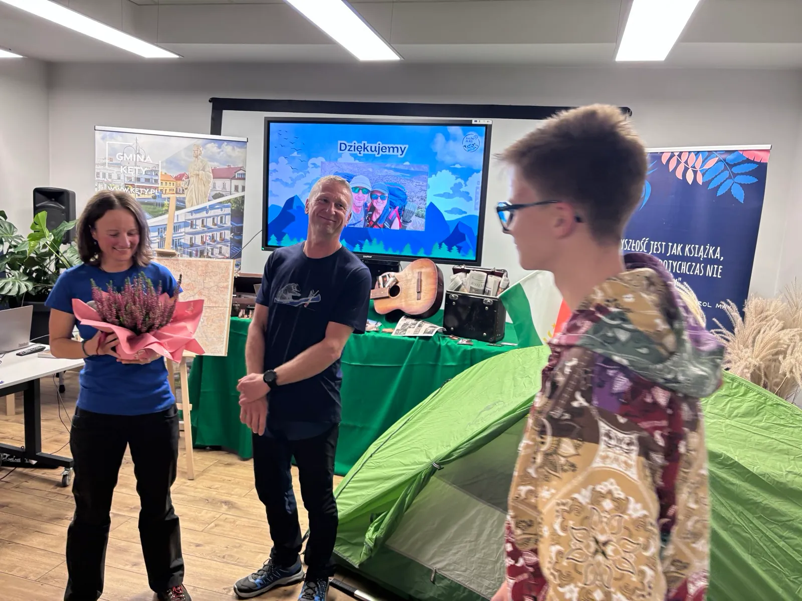 Joanna and Rafał with the organizers.