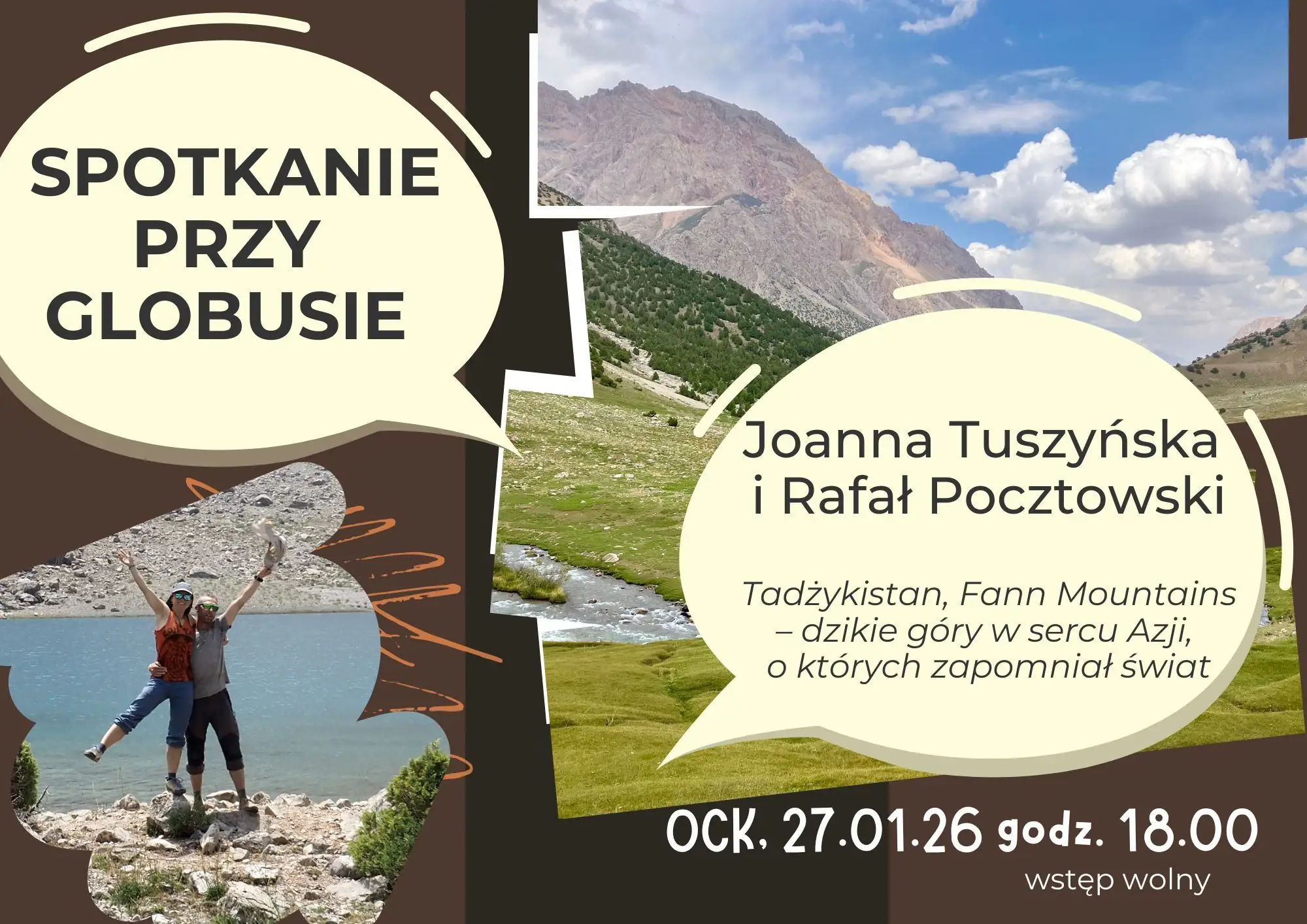 Poster for the Fann Mountains talk at OCK.