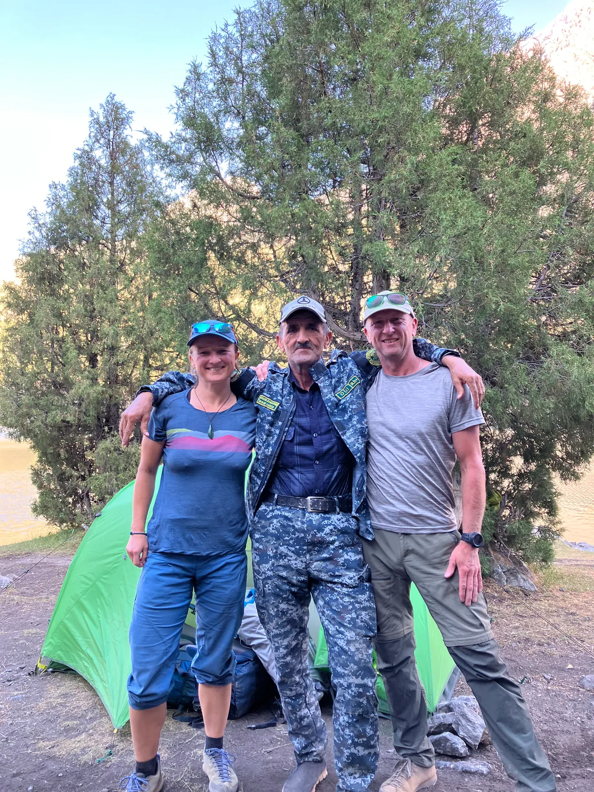 Joanna and Rafał with Ali, the forester.