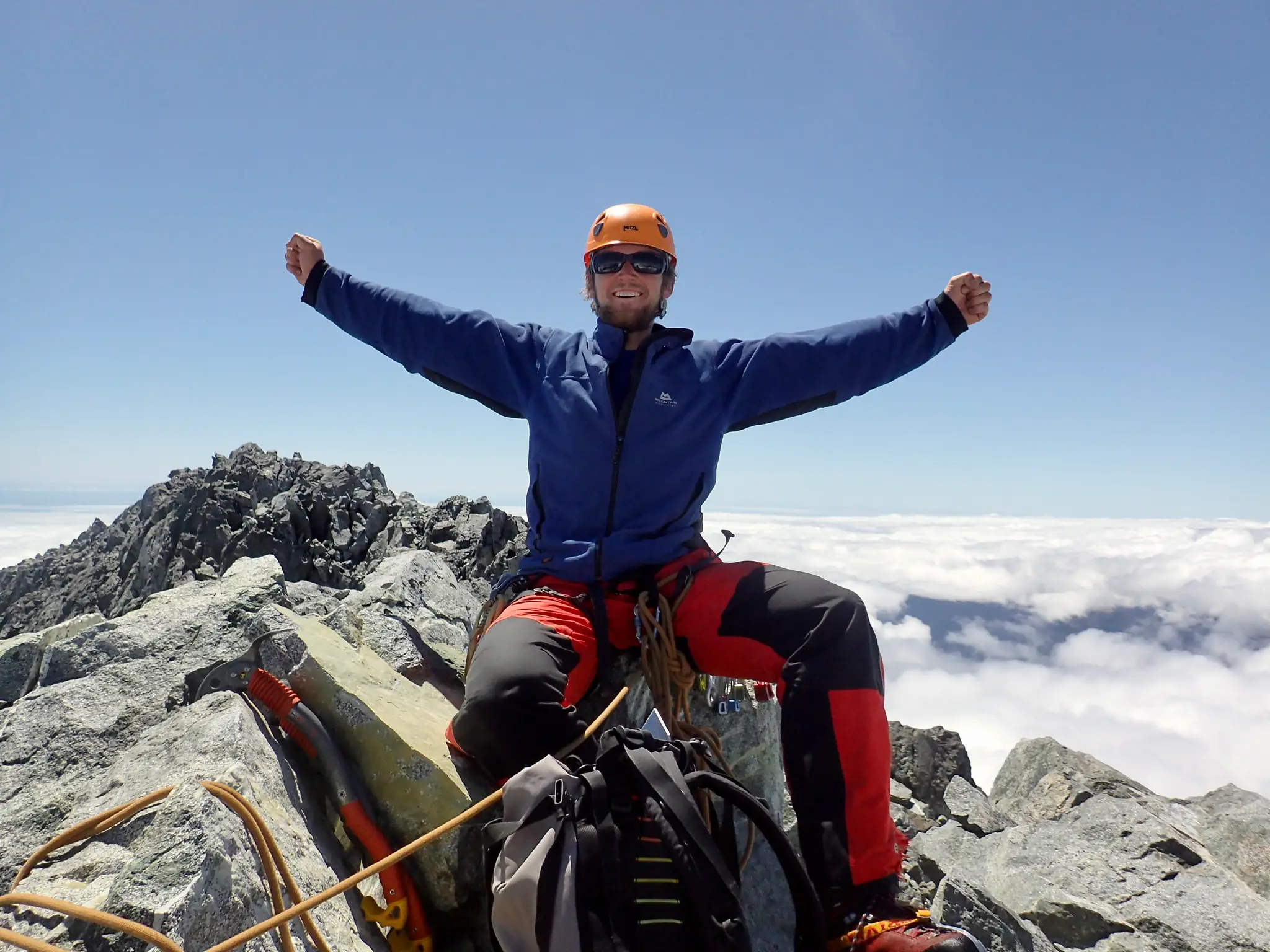 Willie on the summit of Mount Tutoko.